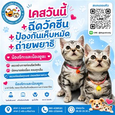 เคสดูแลสัตว์เลี้ยง น้องริกะ และน้องยูตะ โรงพยาบาลสัตว์หมาแมวเลิฟลี่ นครปฐม